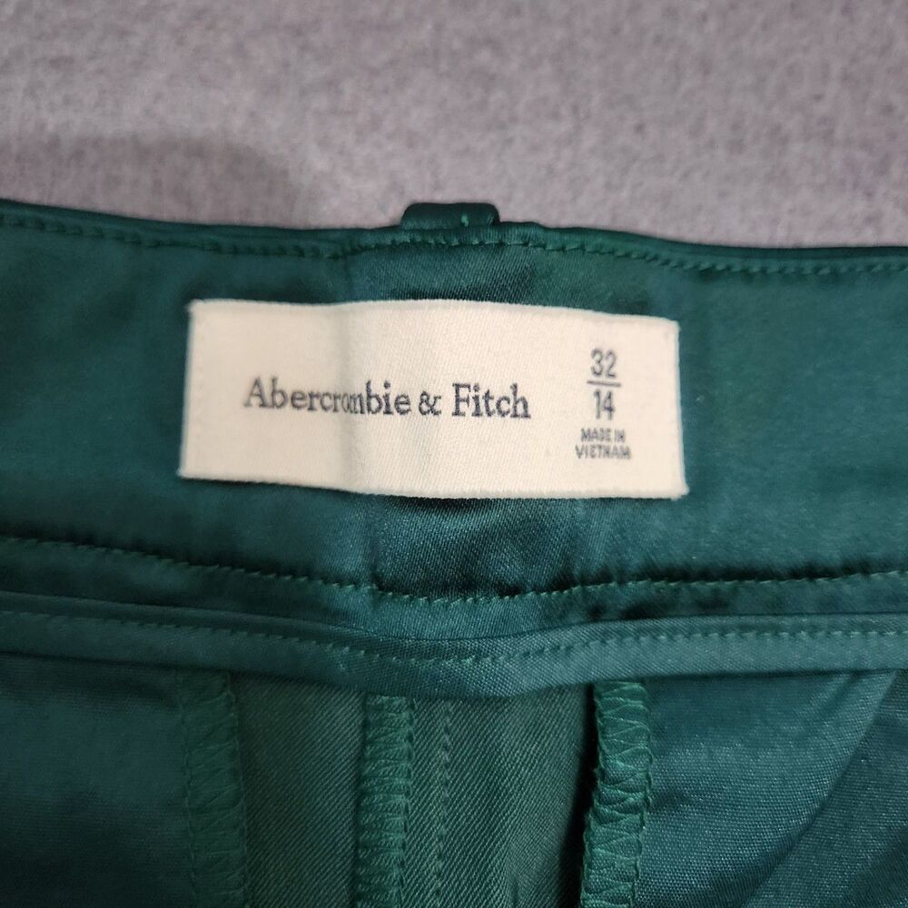 Abercrombie & fitch Satin Pants Women 14 Ultra High Rise Wide Leg NWT - Picture 7 of 15